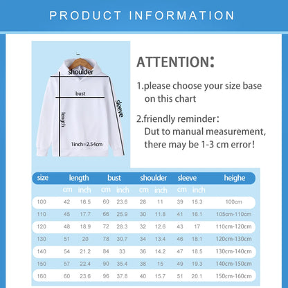 Kids Printed Hoodie – Unisex Casual